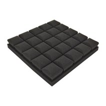 천장마감재 석회암타일 포르셀타일 벽판넬 천장타일 12pcs 버섯 모양 어쿠스틱 폼 방음, 검은색