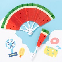 수박부채 접이식 여름 수박 꾸미기 민화샵 만들기