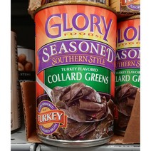 Glory 콜라드 그린스 야채 통조림 411g 6팩 Seasoned southern style Turkey collard greens (미국배송), 6개