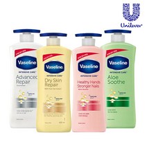 유니레버 바세린 인텐시브 케어 핸드 고보습 바디 로션 3개 400ml, 바세린 알로에 수드 로션