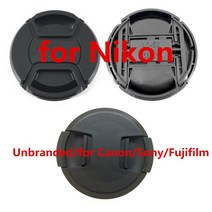 캡 렌즈 카메라 홀더 뚜껑 보호 커버 호환 49mm 52mm 스냅 온 전면 렌즈 캡 캐논 니콘 소니 후지필름 카메, 04 72mm_04 for NIK0N