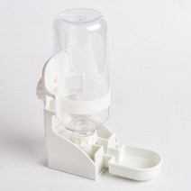 고양이자율급식 자동 애완 동물 그릇 케이지 교수형 피더 애완 동물 물병 식품 용기 디스펜서 그릇 강아지 토끼 애완 동물 먹이 제품, 화이트2 술꾼