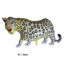 호랑이 사자 표범 산책 동물 호일 풍선 정글 사파리 생일 파티 장식 어린이 선물 장난감 헬륨 에어 글로보 1 개, Snowleopard_as picture show