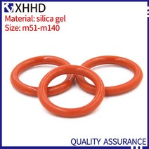 고무오링 패킹 실리콘 오링 고무링 10PCS M51-M140 실리콘 씰링 빨간색 가스 켓 고온 저항 실리카 젤 Oring, 49 M68x2mm(10pcs)