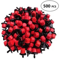 스프링쿨러 50-800pcs 조정 가능한 관개 드리퍼 스프링클러 1/4 3939에미터 급수 시스템 용 마이크로 드립, [06] 500 Pcs