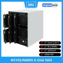 nas 구축 그래픽카드 N5105/N6005 NAS/6 SATA/듀얼 M.2/ITX/i226-V 네트워크 카드, N5105-NAS+16G RAM 256G SSD