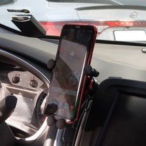 더뉴말리부 센터페시아 송풍구 일체형 휴대폰 거치대, 실버