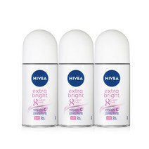 니베아 데오드라트 롤온 엑스트라 브라이트, 50ml, 3개