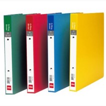 A4 색지 2공 O링 오링 바인더 파일철 서류철 사무용, 색상, 적색