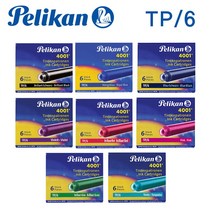PELIKAN 펠리칸 4001 TP/6 만년필 잉크 카트리지, 핑크