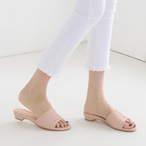 2cm 위빙 짜임 꼬임 데일리 뮬 여성 낮은 슬리퍼 샌들