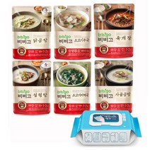 비비고 국 탕 찌개 6종 에코그린 행주티슈 구성, 1세트