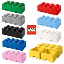 [LEGO] 레고 블럭 서랍형 정리함 8구 /초록/분홍/빨강/노랑/블랙/하늘/파랑, 서랍형 정리함 8구_그레이