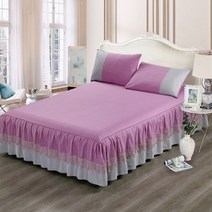 레이스 100% 면 더블 맞춤법 침대 스커트 매트리스 커버 160x200 140x200 133x72Fabric 침실 장식 통기성, bed skirt zise_90x190cm 1pc