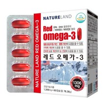 네이처 레드 오메가-3 기억력 눈건강 60c 크릴 엔초비 EPA DHA 중성지방 항산화 비타민D 비타민E