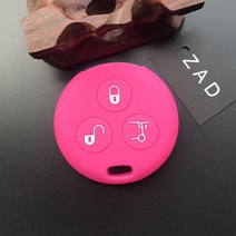 ZAD 실리콘 자동차 키 커버 케이스 벤츠 스마트 메르세데스 시티 포투 로드스터 3 버튼 원격 보호기 액세서리, [11] rose