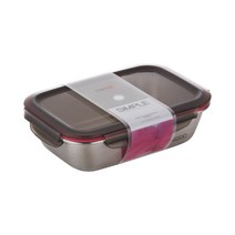 스텐락 심플 스텐밀폐용기 직사각 7호 1100ml, 1개