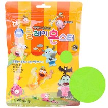 클레이 몬스터 50g 연두색 아트 점토 컬러 고무 찰흙, 단품