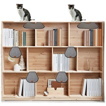 선반형캣타워 책장 선반 이동식 CATTO 고양이타워 공간절약형, 소형(기본형), 브라운(낙엽색)