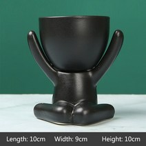 녹색성장 북유럽스타일 북유럽 크리에이티브 귀여운 나무 남자 에코 사무실 장식 장식품 다육이 벽화 세라믹 만화 사람들 몸 화분 H, 식물이 없는 m