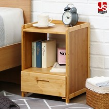 JS리빙 협탁 침대 침실 미니 거실 서랍장 보조 사이드 테이블 엔틱 수납장 선반 모던 거실장 수납 인테리어 베드 2단 원목 우드 B_71 40X29X25, 2단 선반대_1개 서랍장_로티