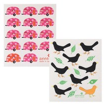 아네코 스웨덴 행주 2p 세트 캠핑카, 블랙버드