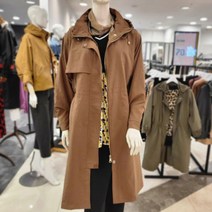 막스카라 후드 스트링 트렌치 코트 M23QWU360ME