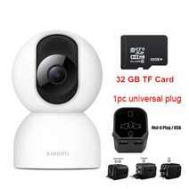 Xiaomi Mi 스마트 카메라 2 PTZ 360 학위 1440P WiFi CCTV IP 웹캠 2.4GHz 5GHz 낮은 빛 풀 컬러 홈 베이비, 07 Universal 32GB