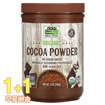 나우푸드 유기농 코코아 파우더 340g 2통, 1개, 기본