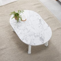 퍼니우드 E0등급 프리미엄보드 접이식테이블 좌식 테이블, 라운드 특대(600X800) 마블