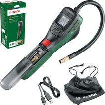 Bosch 전기 공기 펌프 미니 컴프레서 EasyPump3.0Ah 배터리 3.6볼트 자동 정지 기능 150PSI 10.3Bar LED USBC®를 사용하여 충전 가능 박스 내, EasyPump
