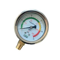 유압 압력 게이지 1/4 "63mm 다이얼 수압 측정 내충격 오일 10Mpa Bar, 02 0-0.6Mpa