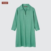 꼼뜨와 데 꼬또니에 일본 유니클로 린넨 7부 소매 그린 그린 463016