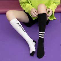 운동 짝짝이 양말 니삭스 레깅스 긴목 롱양말 여성 스포츠 양말