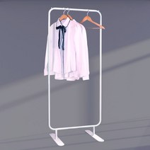[1분조립행거] 쿠스쿠스 노르딕 틸비스 행거 무볼트 이동식 옷걸이 철제 스탠드 미니 원룸, 블랙 (TWS200002)