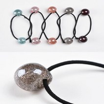 소품샵 헤어악세사리 심플 오로라펄 방울 기념일 러블리 스타일링 똥머리 반묶음 스냅샷 웨딩촬영, 와인