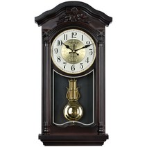 벽걸이형 괘종시계 아날로그 태엽시계 레트로 빈티지, 27x51