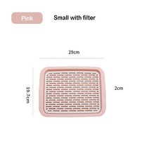 식기살균건조기 컵소독기 드레인 랙 주방 액세서리 접시 건조기 트레이 싱크 정리 식품 저장 용기 장식 식, 한개옵션1, 04 S Pink Filter