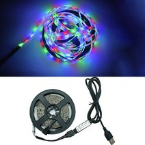 셀프 레일조명 레일등 마그네틱 주방 식물등 LED 스트립 라이트 RGB 2835 유연한 램프 테이프 다이오드 USB, 01 2835RGB_03 3m