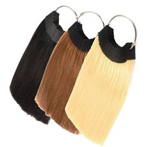 100%인모 염색 테스트 헤어피스 헤어 컬러링 연습용 시험용 모다발 모발차트 1피스, 18레벨(1pcs)