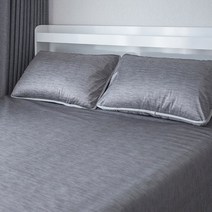 상상공간 여름철 숙면 꿀템 진짜 시원한 아이스 쿨매트 이불 매트 베개 커버 증정, 1+1개, 그레이