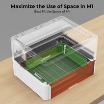 레이저커터 레이저조각기 소형 각인기 CNC XTool M1 라이저 베이스 ith 허니콤 패널 레이저 조각기 커터, 한개옵션0