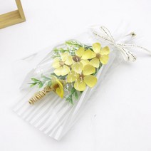 블뤼엔 프리저브드 플라워 + 우드 리드스틱, 우드플라워-옐로우, 1세트