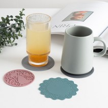 실리콘 컵받침 컵 받침대 찻잔 받침 4P세트, 4개