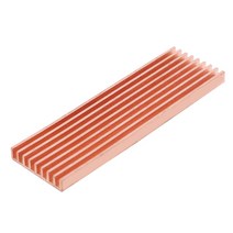 순수한 구리 히트 싱크 냉각기 방열판 열전 전도성 접착제 M.2 2280 PCI-E NVME SSD, 4mm
