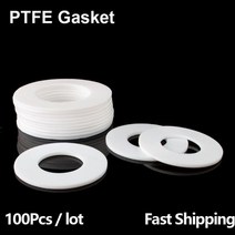 가스켓PTFE 가스켓 플라스틱 플랫 와셔 씰링 펌프 압축기 믹싱 주전자 CS 2MM 3MM 한 팩에 100 개, 23 16x24x2_01 WHITE