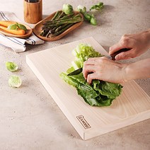 지밴우드 편백나무도마 수제 통원목 고급 라운딩 무절 사각 캠핑 플레이팅 도마, 사각옹이