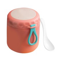 보온통 캠핑보온통 죽통 스테인레스 스틸 수프 보온병 401500ml 휴대용 대형 점심 컵 스푼 단열 식품 용기 직장인 캠핑카, [02] Pink