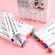 [아이디몬] 트윈 디자인 마카펜 24색 세트 미술 드로잉펜