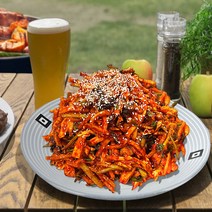당일발송 대구 반고개 의성무침회 오징어무침회 X 납작만두 세트 2~3인, 1세트, 1270g